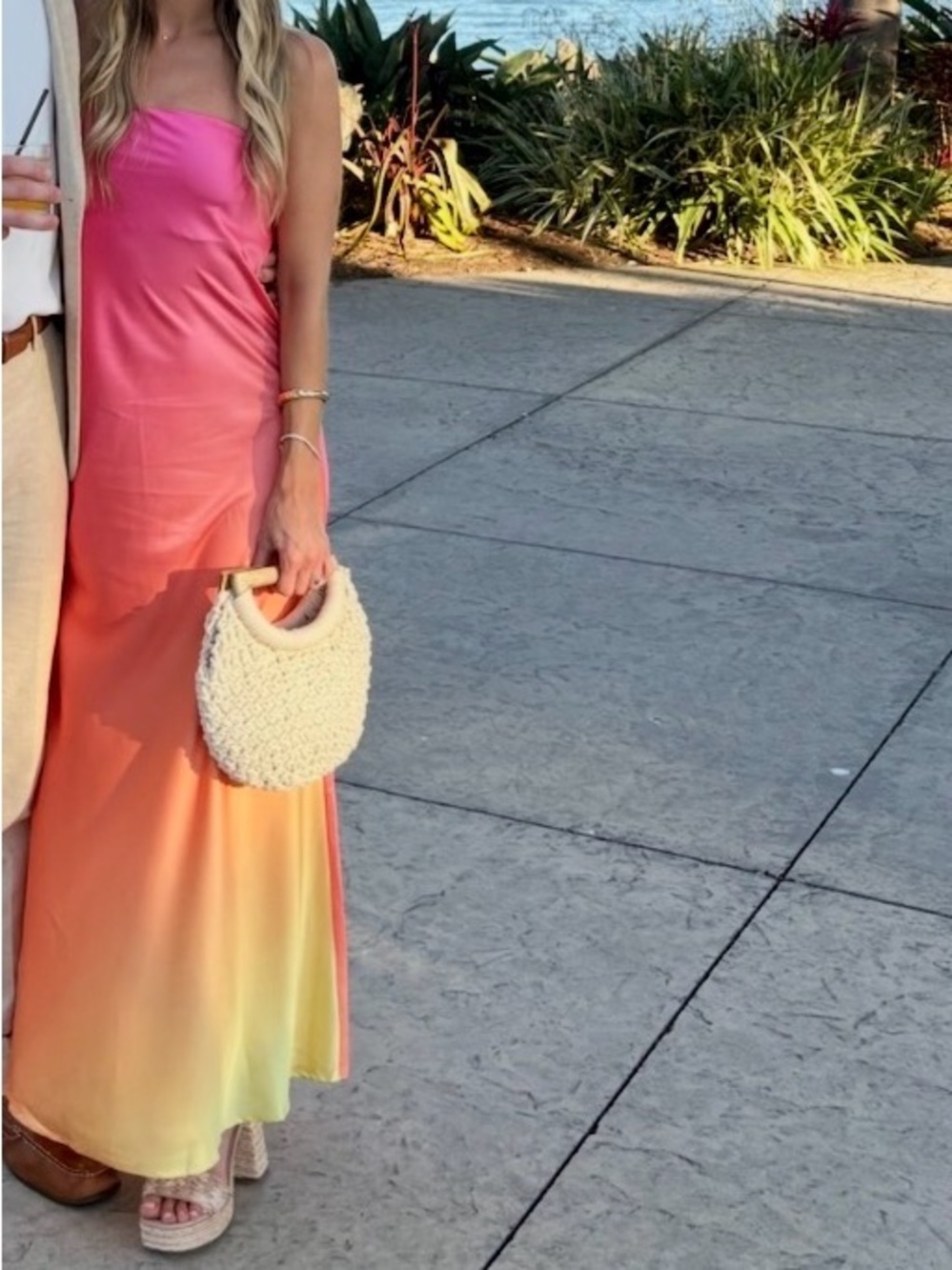 12th Tribe Pink Sorbet Strapless Maxi Dress